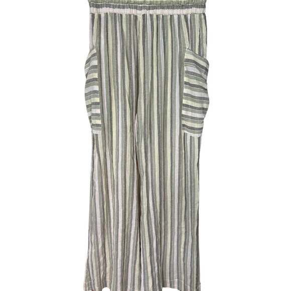 Free People Jones Wide Leg Khaki Green Combo S – NWT - Picture 4 of 6